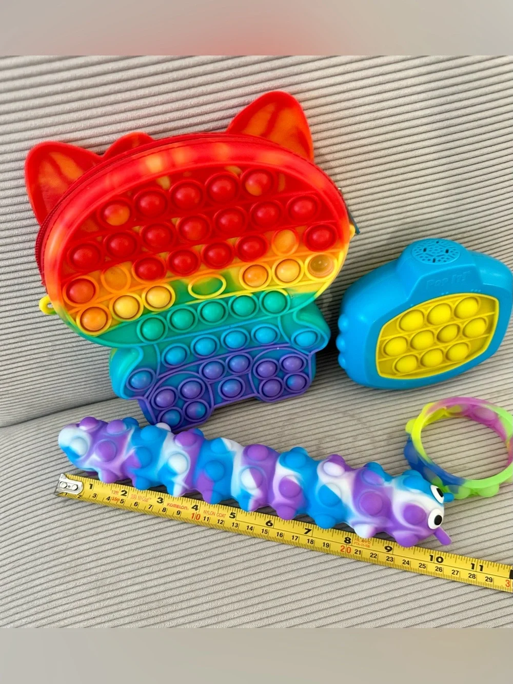 Assortment of popular POP-IT silicone fidget toys (4 in bundle)